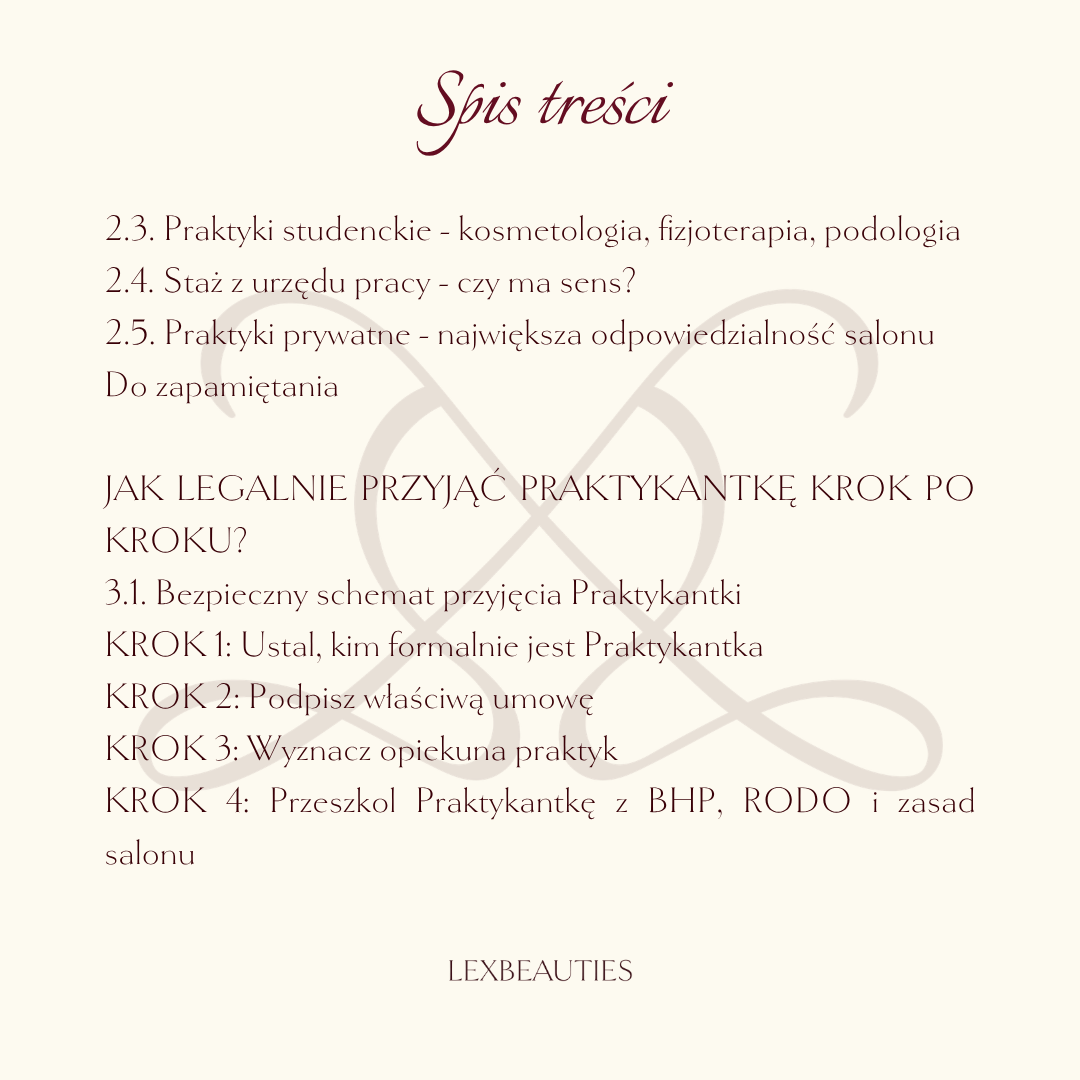 PRAKTYKI I STAŻE W BRANŻY BEAUTY. Jak przyjmować praktykantki legalnie i bez ryzyka? - obrazek 3