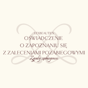 Oświadczenie o zapoznaniu się z zaleceniami pozabiegowymi